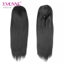 Kinky Straight Ponytail Human Hair Extensions